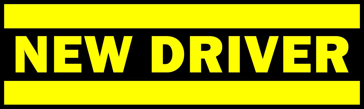 New Driver Vinyl Sticker, Window Cling or Magnet in UV Laminate Coating