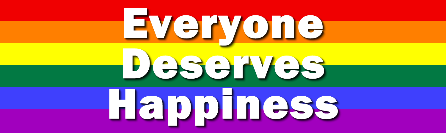 Everyone Deserves Happiness Vinyl Sticker, Window Cling or Magnet in UV Laminate Coating