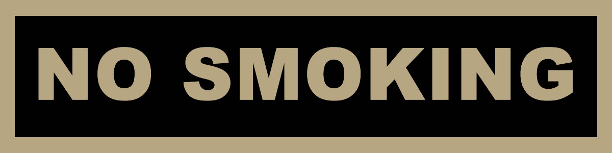 No Smoking Vinyl Sticker, Window Cling or Magnet in UV Laminate Coating