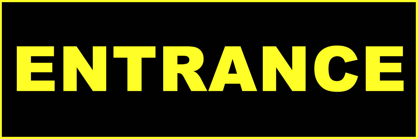 Entrance Vinyl Sticker, Window Cling or Magnet in UV Laminate Coating