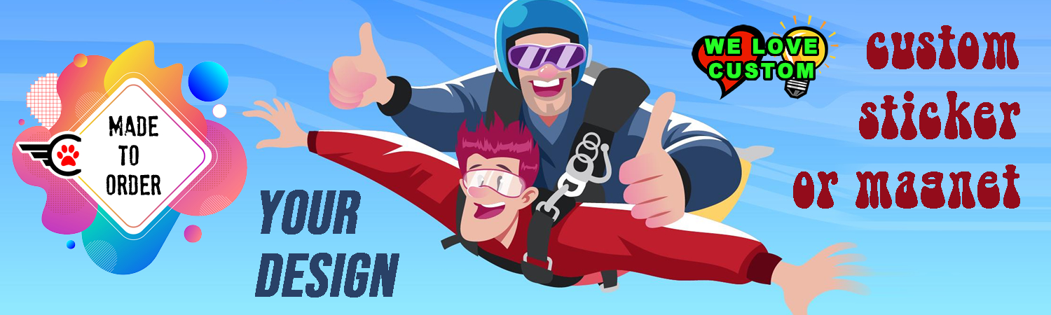 Custom Vinyl Sticker, Window Cling or Magnet in UV Laminate Coating