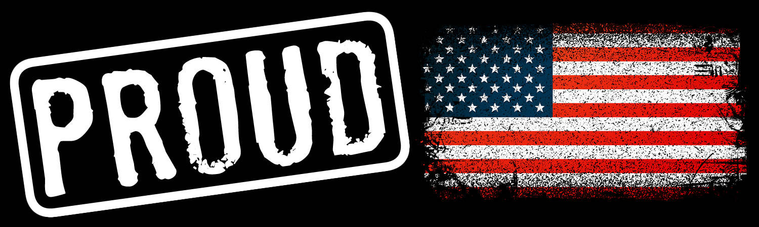 Proud American Custom Vinyl Sticker, Window Cling or Magnet in UV Laminate Coating