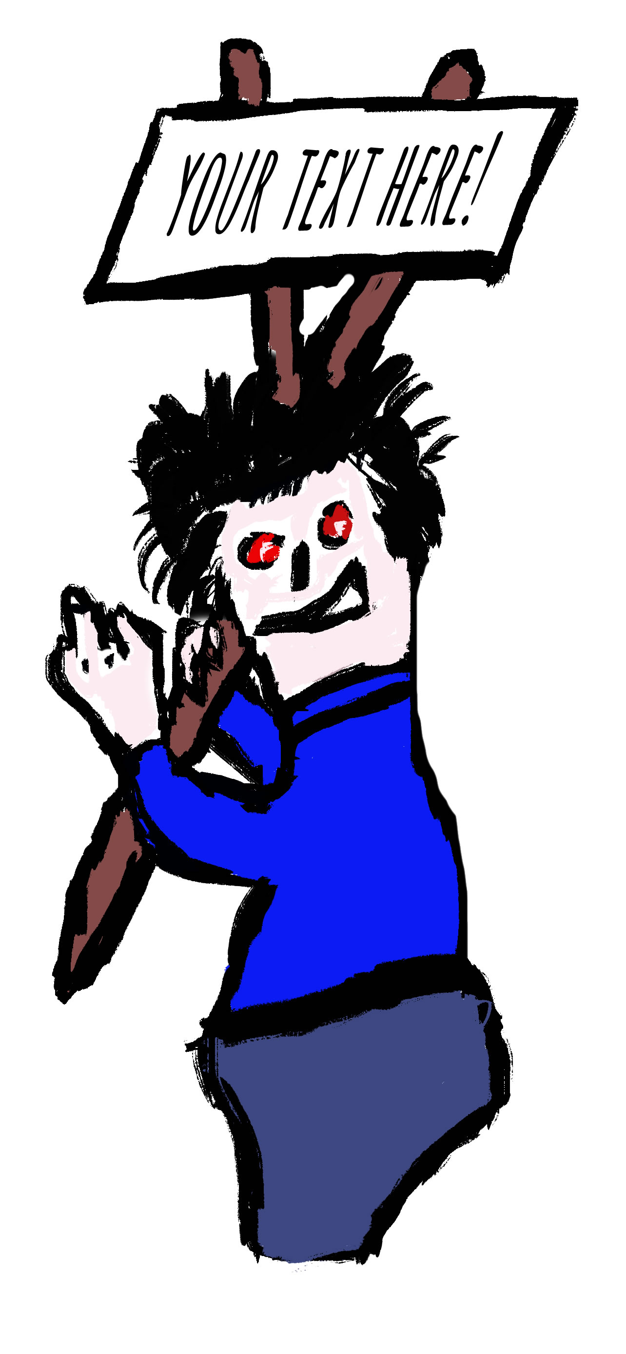 Custom Text Sticker Funny Angry Person Vinyl Bumper Sticker  Window Cling or Bumper Sticker Magnet in UV Laminate Coating