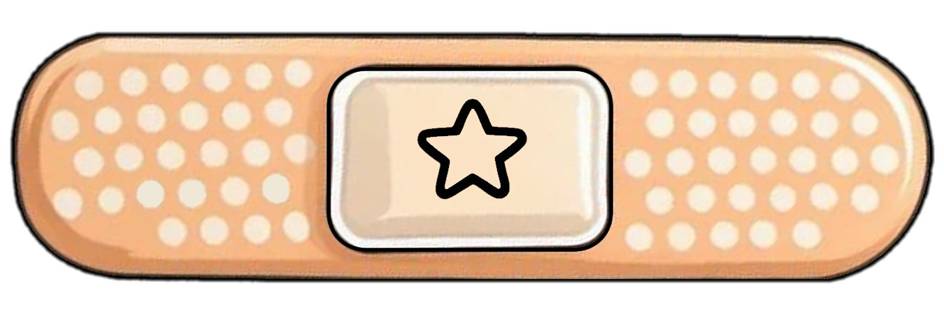 Bandaid Die Cut Vinyl Sticker  Window Cling or Magnet with Laminate Coating in Various Sizes