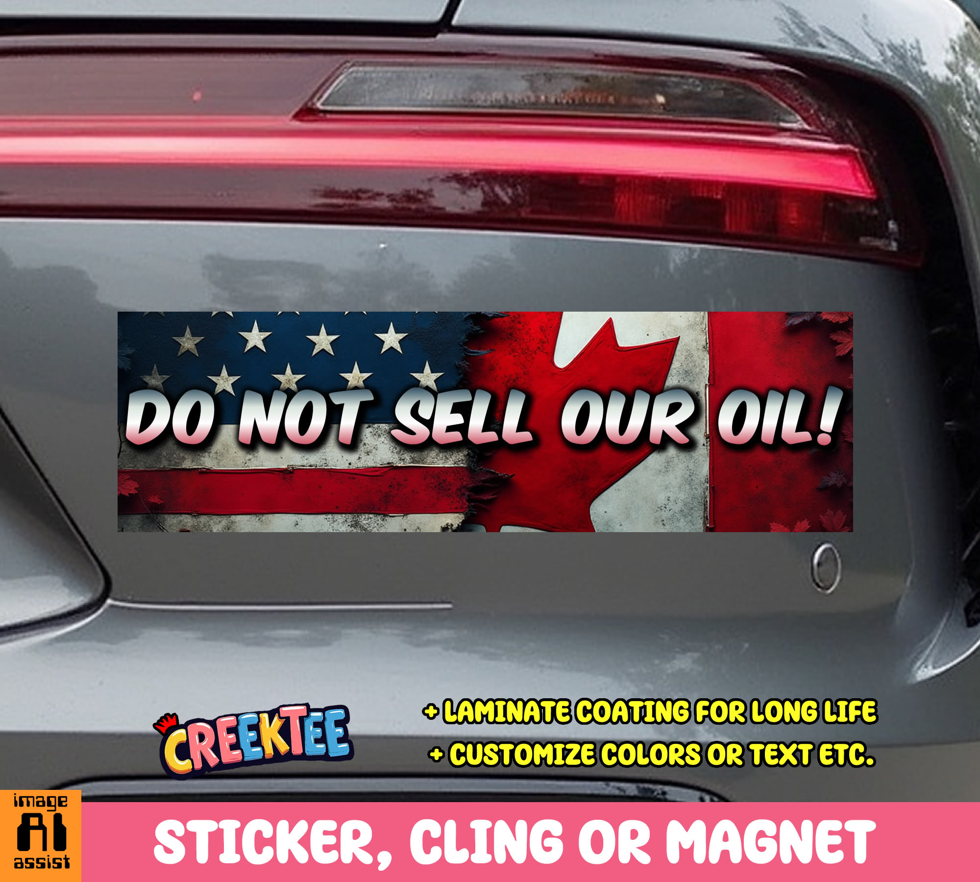 Do Not Sell Our Oil Vinyl Bumper Sticker  Window Cling or Magnet in UV Laminate Coating and Various Sizes