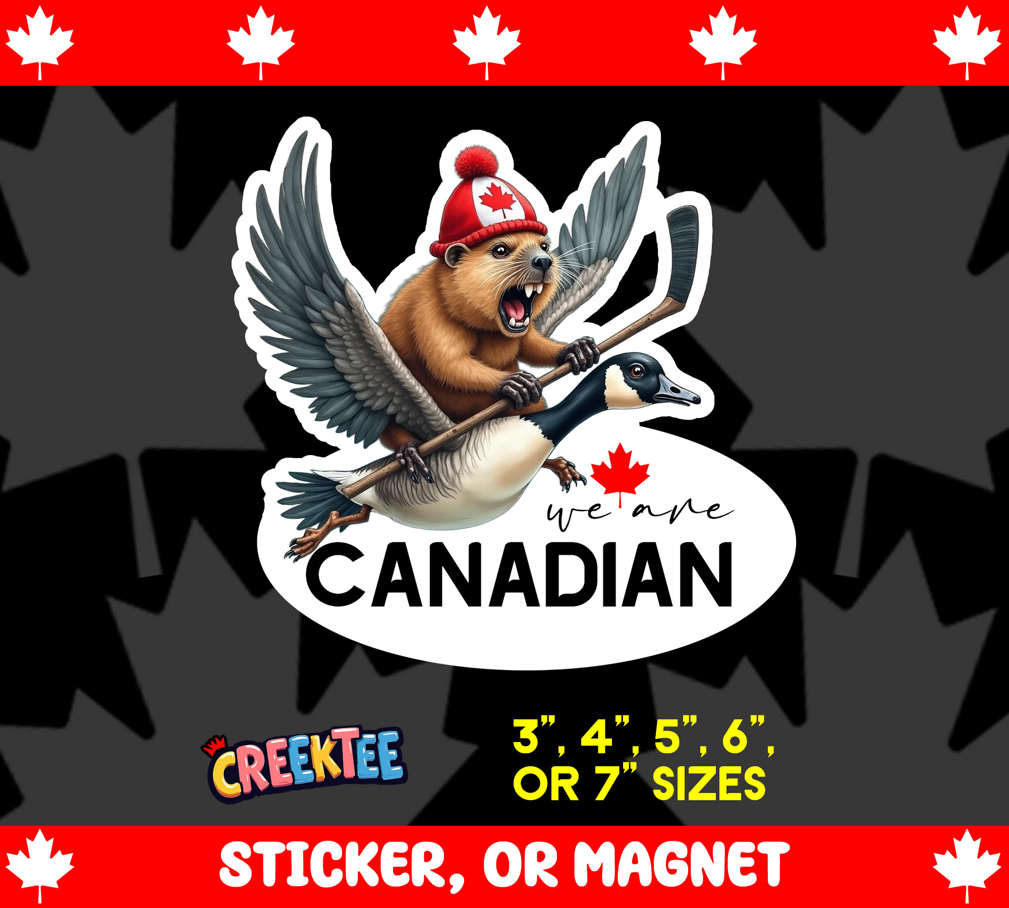 We are CANADIAN Die Cut Vinyl Sticker  Window Cling or Magnet with Laminate Coating in Various Sizes