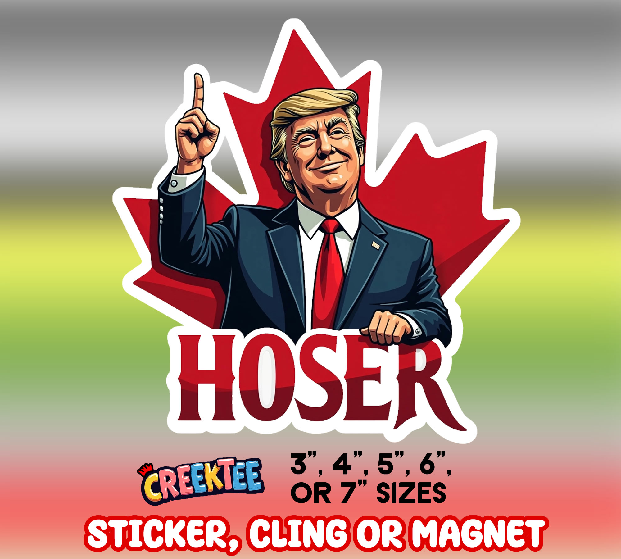 Hoser Die Cut Vinyl Sticker  Window Cling or Magnet with Laminate Coating in Various Sizes