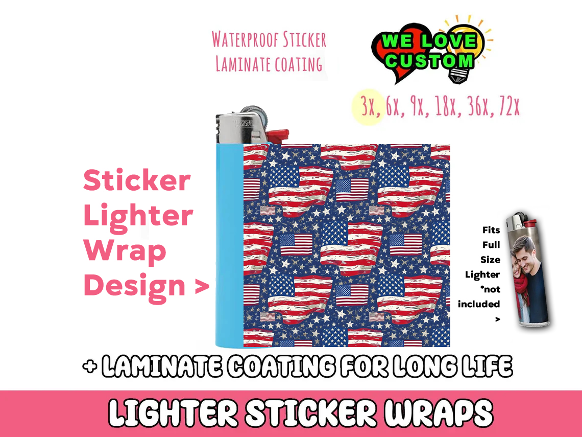 Lighter Wrap Sticker Design Lighter Wraps  Your Custom Photo or Text