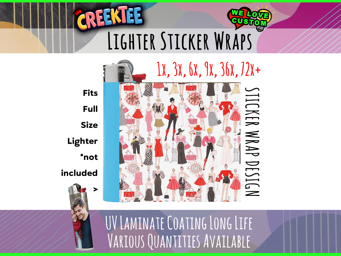 Lighter Wrap Sticker Design Lighter Wraps  Your Custom Photo or Text