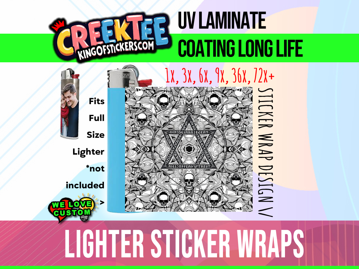 Lighter Wrap Sticker Design Lighter Wraps  Your Custom Photo or Text