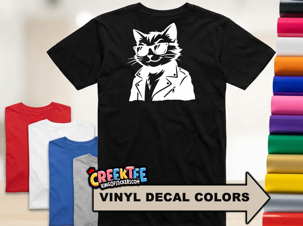 Cool Cat HTV Vinyl Tee 