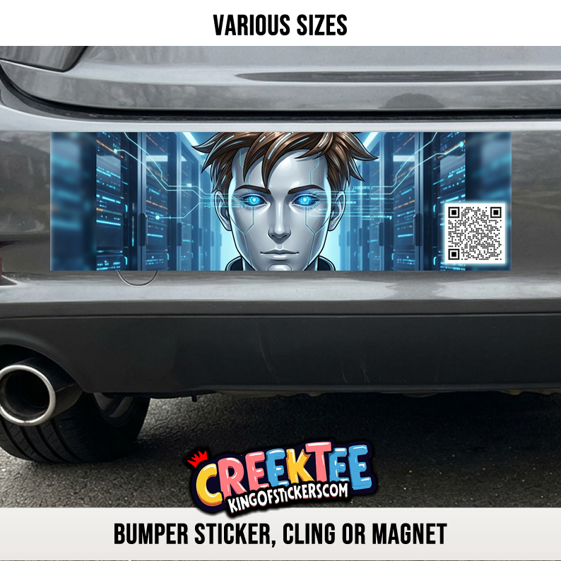 Hi Tech Music Video Vinyl Bumper Sticker  Window Cling or Bumper Sticker Magnet in UV Laminate Coating